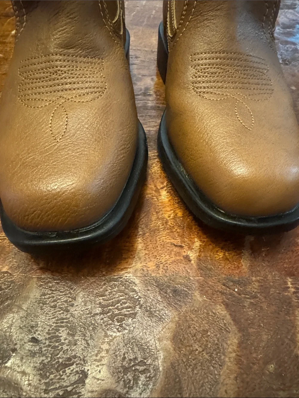Dream Pairs Brown Kids Cowboy Boots